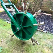 Landzie AeroCore Duo Rolling Lawn Aerator – Manual Core Plug Aerator picture