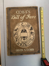 'Cobb's Bill Of Fare' by Irwin S. Cobb - 1913 Vintage - Inscribed picture