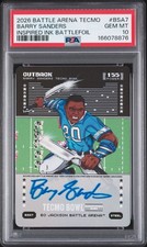 2026 Bo Jackson Tecmo Bowl Cutback Barry Sanders Inspired Ink Auto Steel PSA 10 picture