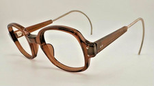ROMCO Z 87 Vintage Rare Cable Eyeglasses Frames Only 4 1/2 6 1/2 Brown / Gold picture