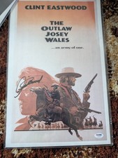 Clint Eastwood Signed The Outlaw Josey Wales Mini Poster PSA/DNA Auth picture