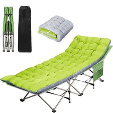 Adults Folding Sleeping Cot Guest Bed Heavy Duty Portable Cots Camping with Mat picture