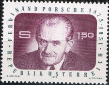 Austria Famous Car Engineer of the Century Ferdinand Porsche stamp 1975 MNH A-8 picture