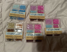 Lot of 5 Crafter’s Square Glass Beads Jewelry Making Craft Sets picture