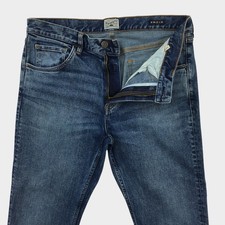 Faherty Brand Mens Blue Organic Cotton Stretch Jeans Size 34 Hemmed to 29 Inseam picture