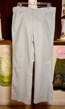 Vintage 70s Sportabouts Jeans 36 Waist Gray Flared Leg Contrast Stitch Pants picture