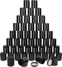 48 Packs 8 oz (250 ml) Black Plastic Jars with Lids, Cosmetic jars with picture
