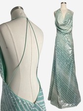 ASOS Edition NWT Mint Allover Sequin Deep Cowl Neck Maxi Dress open back 10 picture