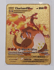 2020 POKEMON CHARIZARD VMAX GOLD METAL CARD picture