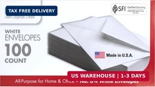 Lightweight 100 Pack of White Security Envelopes 6-3/4 Inch for Everyday Mailing picture