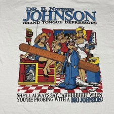 Reprint Big Johnson 90s Retro style White T shirt Men Women Unisex S-5XL picture
