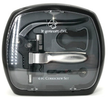 Le Gourmet Chef Corkscrew Wine Set (Wine Enthusiast) 4-Piece with Carrying Case picture