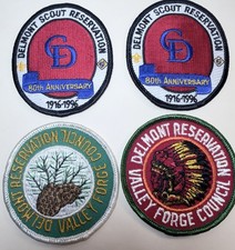 Vintage BSA Delmont Scout Reservation Valley Forge Council Patch Lot of 4 picture