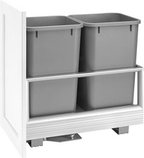 Rev-A-Shelf 5149-1527DM-217 Dual 27 Quart Pullout Waste Can w/ Rev-A-Motion picture