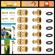 Garden Hose Quick Connector Set - Solid Brass 3/4