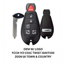 USED OEM 2008-2016 CHRYSLER TOWN & COUNTRY KEYLESS ENTRY FOBIK IYZ-C01C picture