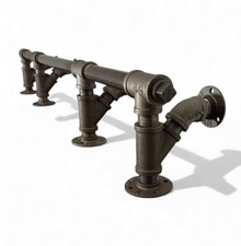 Industrial Pipe Foot Rail - 1” Pipe x 7.5” Tall X 6.5” Deep - 48” to 120
