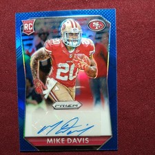 2015 Panini Prizm Blue Rookie Mike Davis San Francisco 49ers RC AUTO #d/99 Nice picture