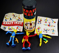 Krazy Ikes Vintage Building Toys Snap Plastic Figures Set No. 4731:100 1950s picture