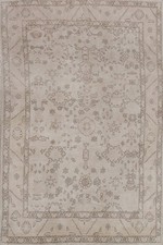 Semi-Antique Oushak Turkish Area Rug 6x10 Vegetable Dye Handmade Room Size Rug picture