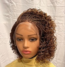 Braided micro twist  Curly Gold Wig.  made on a full lace wig.READY TO SHIP. picture