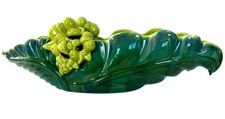 Royal Haeger Pottery MCM Mid Century Iridescent Blue Green Leaf R821 MARKED RARE picture