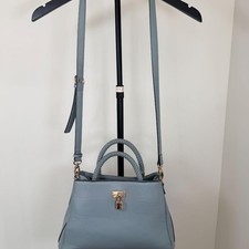 Guess light blue faux leather satchel-style handbag picture