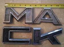 Vintage Mack Truck Letter Emblem Set OEM  Block Letter 5 1/2