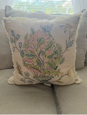 Spartina 449 Sugar Mill Embroidered Bouquet Decorative Pillow. 18x18 picture