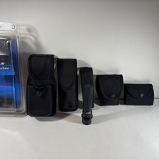BLACKHAWK Military Police Duty Belt Pouch Combo Lot USA Made Tactical Flashlight picture