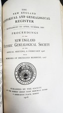 1918 Rare Original New England Historical & Genealogical Register Vol.72 Ex Cond picture