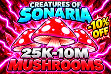 CREATURES OF SONARIA🍄[ 25K - 10M Mushrooms / TOKEN⚡FAST & CHEAP・COS⚡ROBLOX ⚡ picture