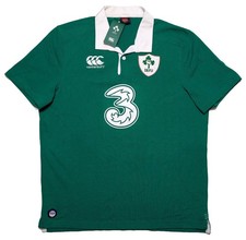 CANTERBURY Ireland IRFU Rugby Jersey Short Sleeve Green Men's Large L ~ New picture