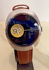 LUCERNE SWISS MADE VTG JUMP WATCH RUNNING & KEEPS GREAT TIME & NEW LEATHER STRAP picture