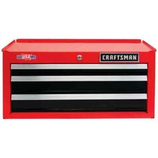 CRAFTSMAN 26 Inch Wide 3-Drawer Steel Tool Chest Box Ball-Bearing Lockable Red picture