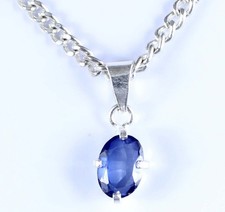 Brazilian Blue Maxixe Beryl 4.10 Ct/9 mm Natural Oval Gemstone Certified Pendant picture