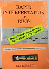 Rapid Interpretation of EKGs, Sixth Edition - Paperback By Dubin, Dale - GOOD picture