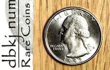 1992 D Washington Quarter 25¢ - BU - Choice to Gem Uncirculated picture