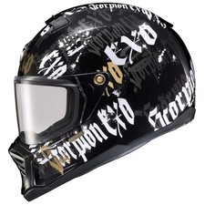 SCORPION EXO-HX1 BLACKLETTER MOTORCYCLE HELMET BLACK SIZE XXL picture