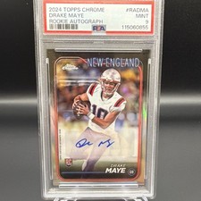 2024 Topps Chrome Drake Maye Rookie Auto RA-DMA PSA 9 115060855 picture