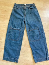 Forever 21 jeans womens size 31 baggy wide leg barrel y2k grunge skater cargo picture