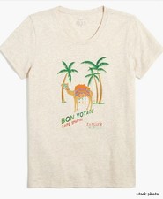 J.Crew Factory NEW Women's BON VOYAGE Collector T-Shirt size S M L XL🌴🐪 picture