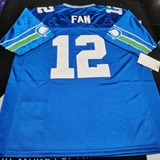 Vintage Seahawks #12 Fan Throwback Royal Stitched Jersey picture