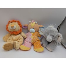 Baby Ganz Plush Toy Lot Multicolor Musical Lion Giraffe Elephant BG1250 BG4146 picture