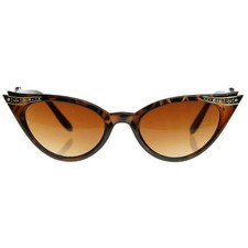 Elegant 20s Vintage Womens Fashion Rhinestone Cat Eye Sunglasses 8433 picture