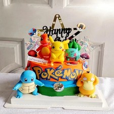 13Pcs Pokemon Cake Toppers Set - Pikachu Birthday Party Decor for Kids picture