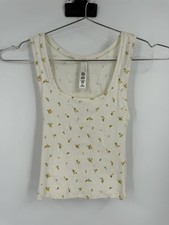 Skims Everyday Tank Top White & Floral Size XS picture