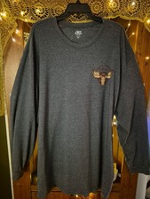 Izod Saltwater Rock Horn Lodge W/ Moose Graphics Long Sleeve Shirt Size 4XL picture