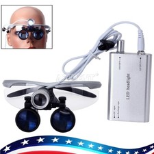 Dental 3.5X Surgical Magnifier Medical Binocular Loupes with LED Head Light picture