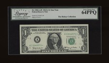 DBR 1963-A $1 FRN Boston STAR Fr. 1901-A* Legacy 64 PPQ Serial A13048573* picture